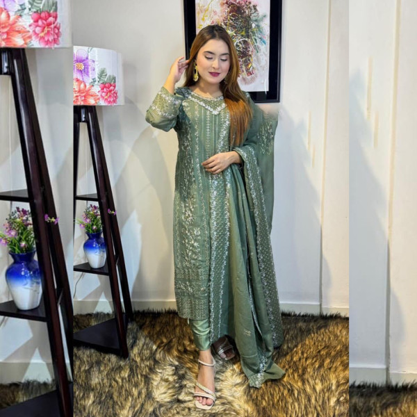 Georgette embroidery work Free Size Salwar kameez party Dress suits For women GK094 466897161_BD-2246714666